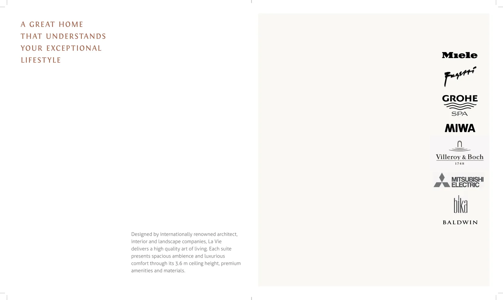 Brand partners — Miele Fagetti Grohe Villeroy Boch Baldwin