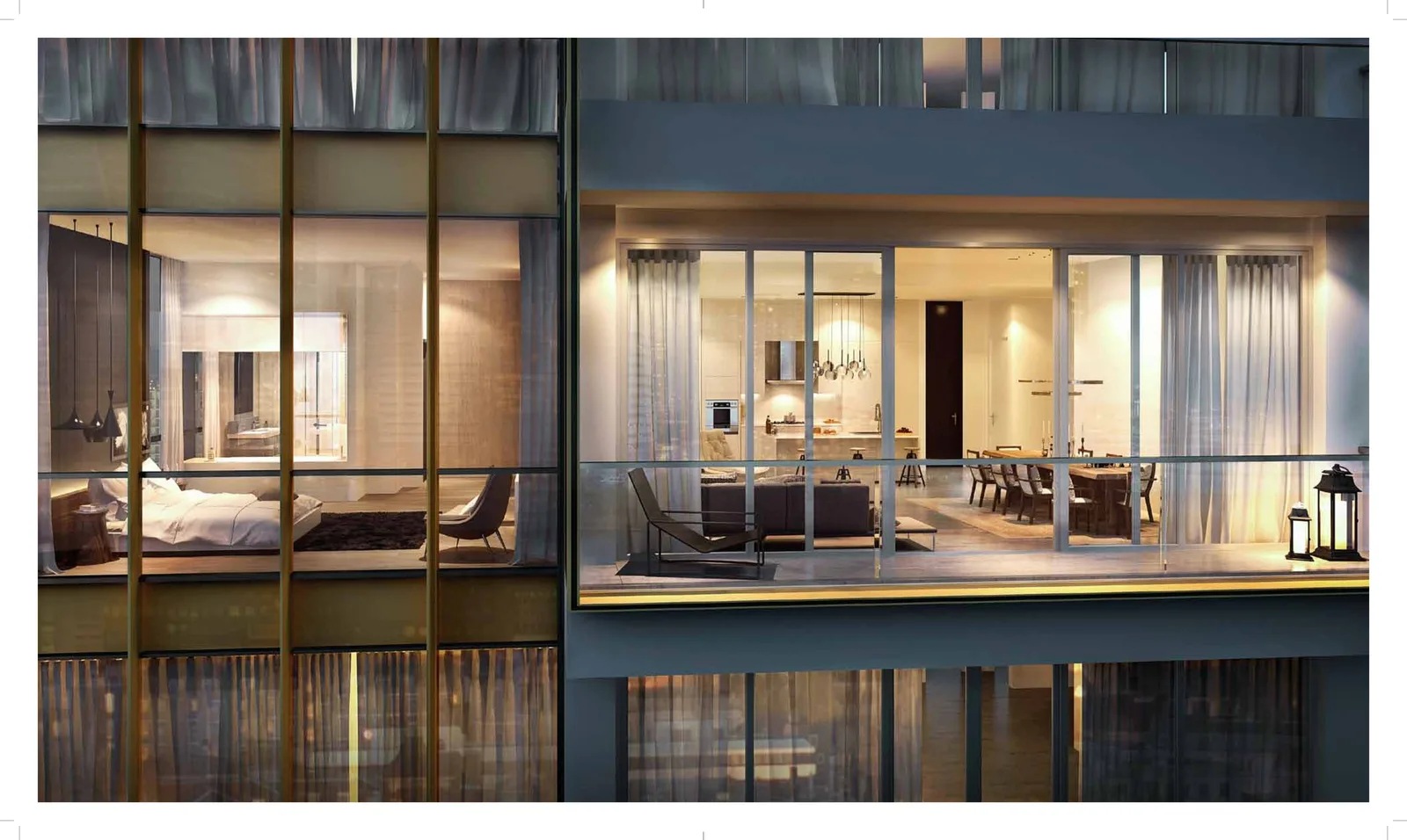 La Vie All Suites Apartment — exterior view at dusk, Kuningan Jakarta Selatan