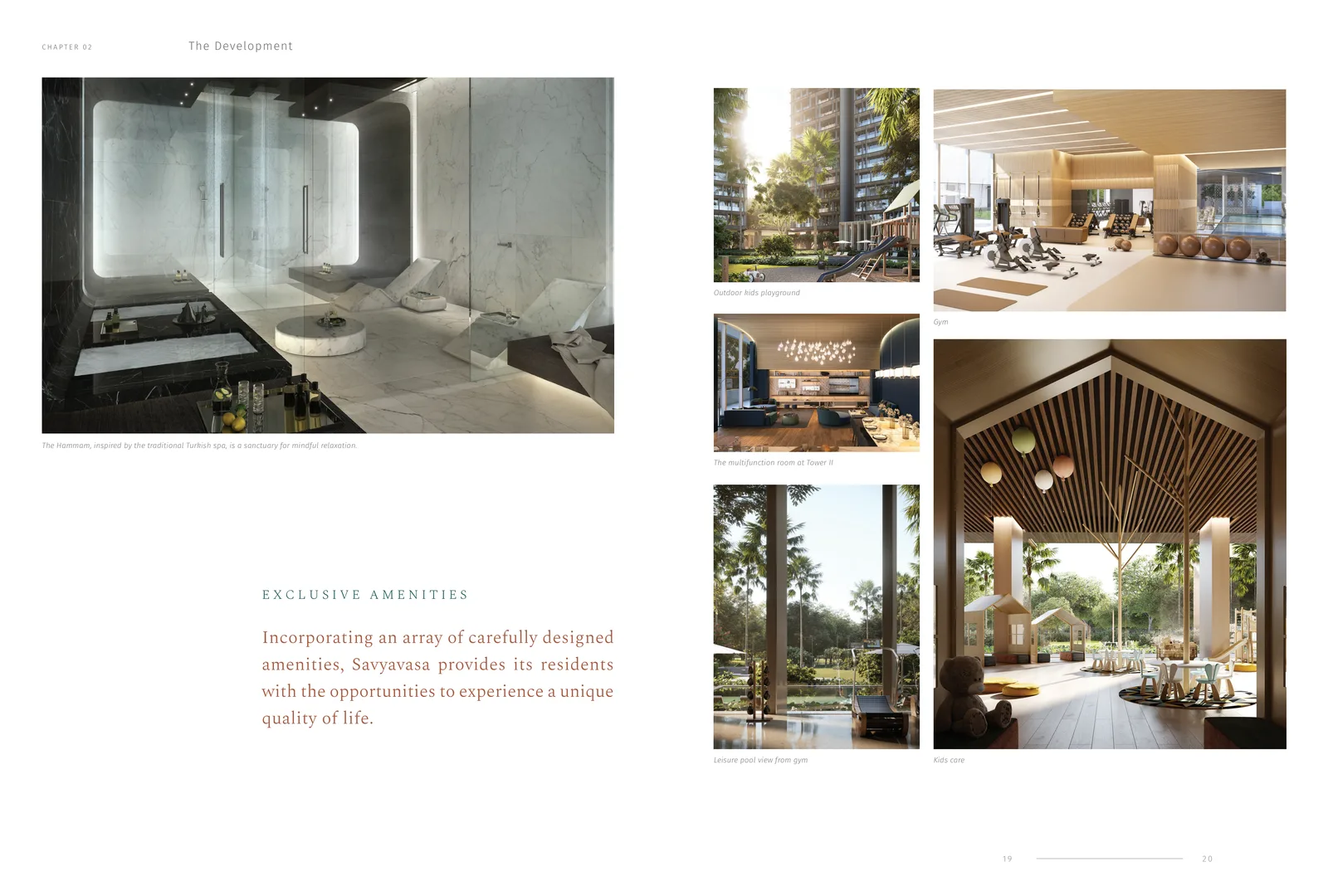 Savyavasa exclusive amenities hammam spa gym kids care leisure pool